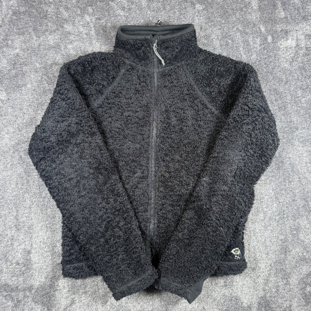 Vintage Mountain Hardwear Monkey Fleece Jacket Womens L Black Made USA Y2K